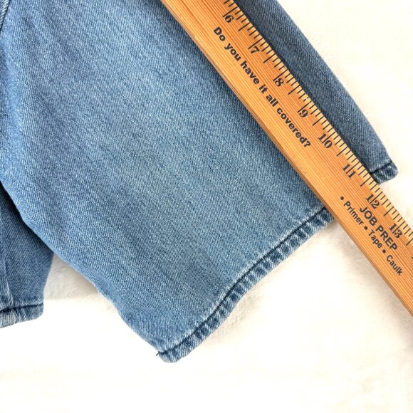 COS Oversized Cropped Elbow Sleeves Cotton Tencel Collared Denim Shirt Womens 2 - Picture 6 of 9